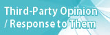 Third-Party Opinion / Response the Third-Party Opnion