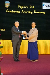 Fujikura Scholarship System award ceremony in Myanmar