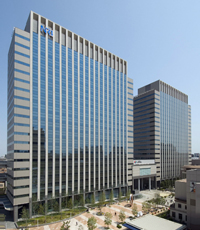 Office building in Fukagawa Gatharia, within which the Millennium Woods is located