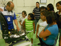 Tour of the plant by children