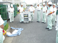 Emergency response drill conducted by Kyoei High Opt