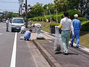 Cleanup activities around the works Image