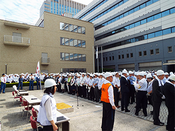 Emergency drills at Fujikura headquarters Image1